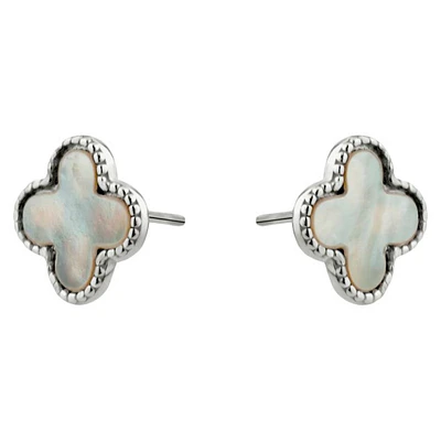 Collection by London Drugs Clover Studs Earrings - Silver
