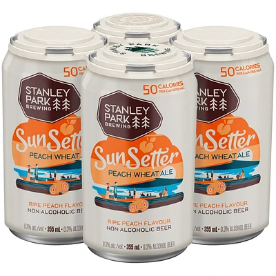 Stanley Park Sunsetter Peach Wheat Ale - 4 X 355ml