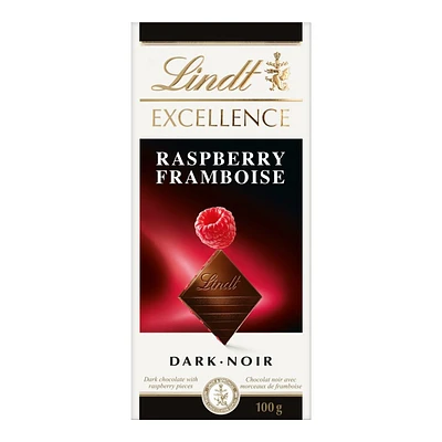 Lindt Excellence Dark Chocolate Bar - Raspberry - 100g