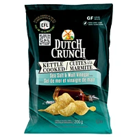 Dutch Crunch Kettle Cooked Potato Chips - Sea Salt & Malt Vinegar - 200g