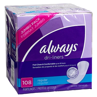 Always Dri-Liners - Regular - 108s