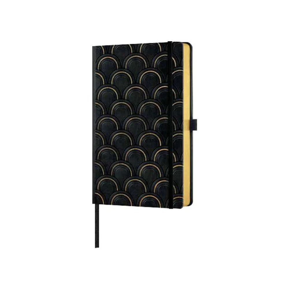 CASTELLI Gold Notebook - Black - 13 x 21cm - Plain