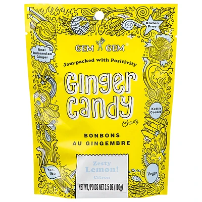 GEM GEM Ginger Candy - Zesty Lemon - 99g