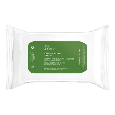 Lise Watier Solution Express Supreme Micellar Cleansing Cloths - 56's