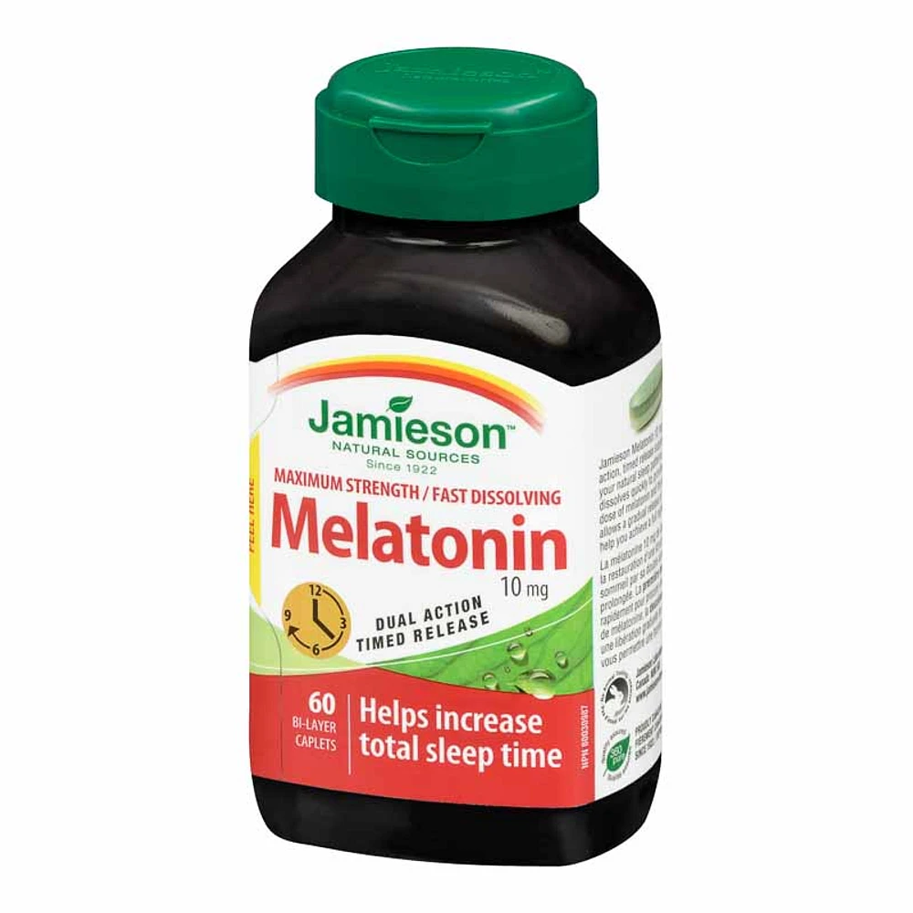 Jamieson Melatonin 10 mg Fast Dissolving Timed Release Tablets - 60's