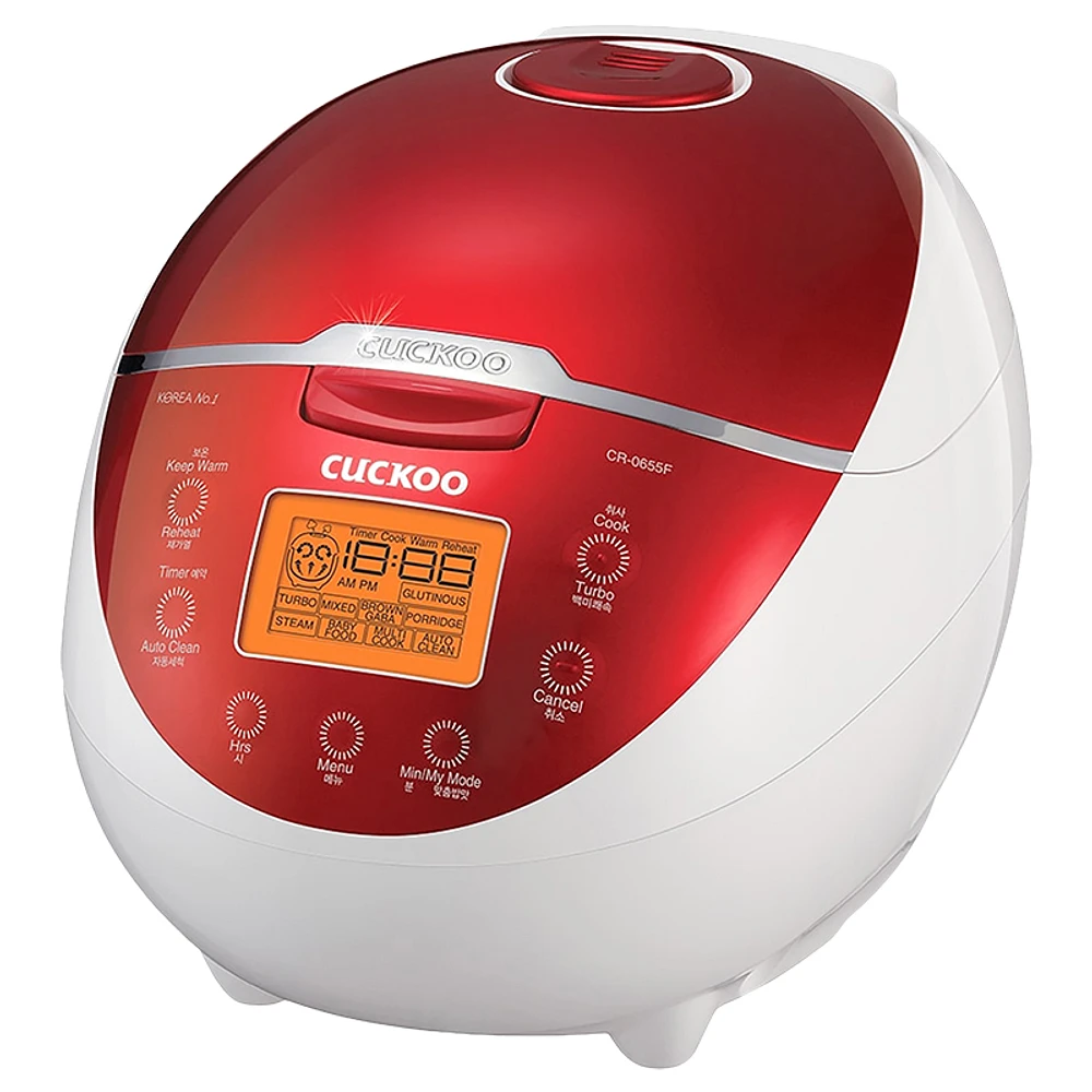 Cuckoo 6 cup Rice Cooker - Red/White - CR-0655F