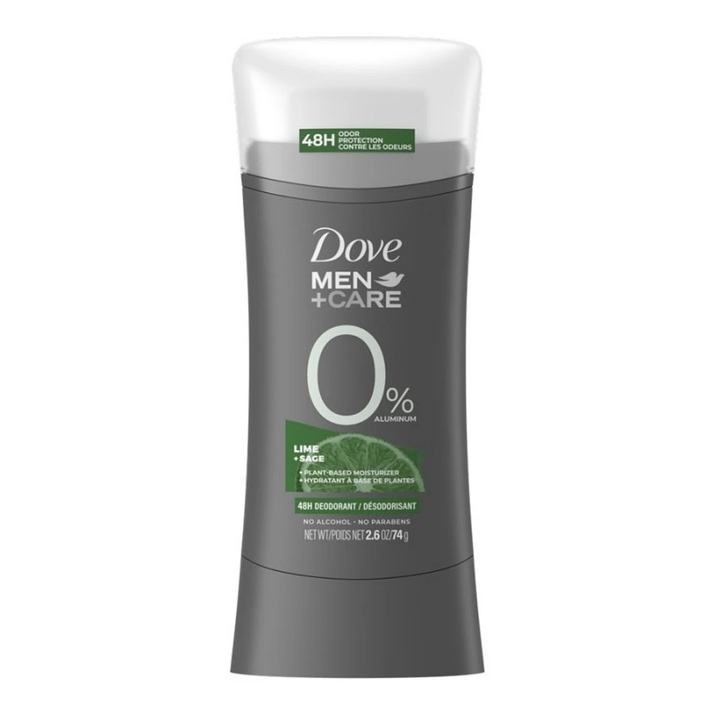 Dove Men+Care 0% Aluminum 48H Deodorant - Lime + Sage - 74g