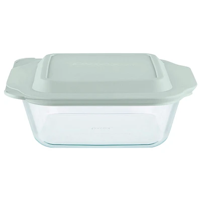 Pyrex Baking Dish with Lid - Deep Square - Sage