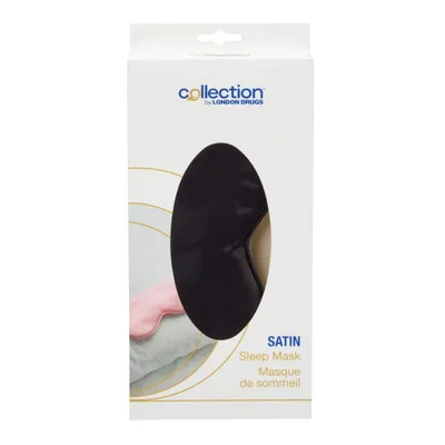 Collection by London Drugs Satin Sleep Mask - Black - 10X4inch