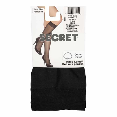 Secret Cotton Trouser Sock - Black