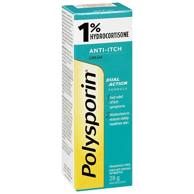 Polysporin Anti-Itch Cream - 1% Hydrocortisone - 28g