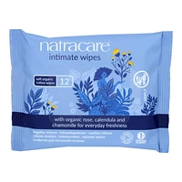 Natracare Natural Organic Cotton Intimate Wipes - 12s