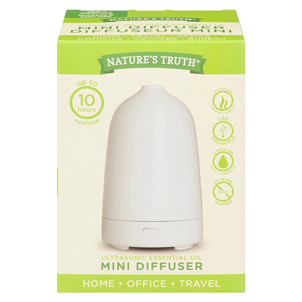 Nature's Truth Ultrasonic Essential Oil Mini Diffuser - 10546