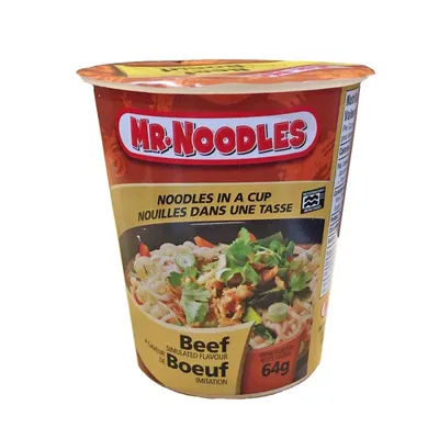 Mr.Noodles Instant Cup Noodles - Beef Simulated Flavour - 64g