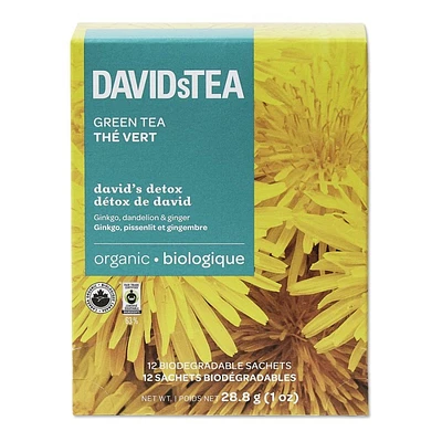 DAVIDsTEA Green Tea - David's Detox - 12's
