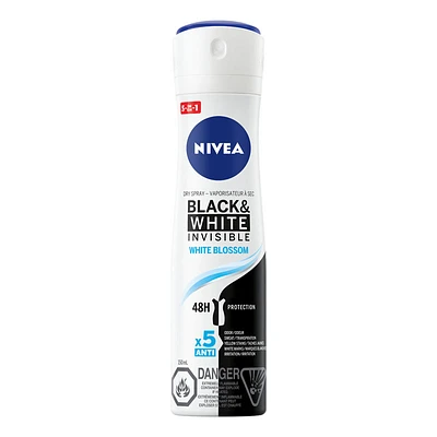 Nivea Black & White Invisible Dry Spray Antiperspirant - White Blossom - 150ml