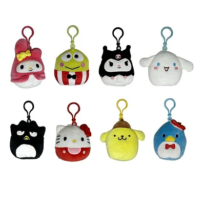 Squishmallows Clips Classic Hello Kitty with 8 Styles Plush Toys - Assorted - 3.5 Inch - 4 x 3.5 x 2 Inches