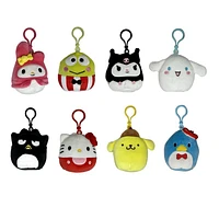 Squishmallows Clips Classic Hello Kitty with 8 Styles Plush Toys - Assorted - 3.5 Inch - 4 x 3.5 x 2 Inches