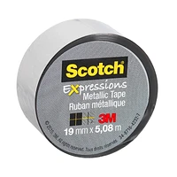 3M Scotch Expressions Metallic Tape - Silver - 19mm x 5.08M