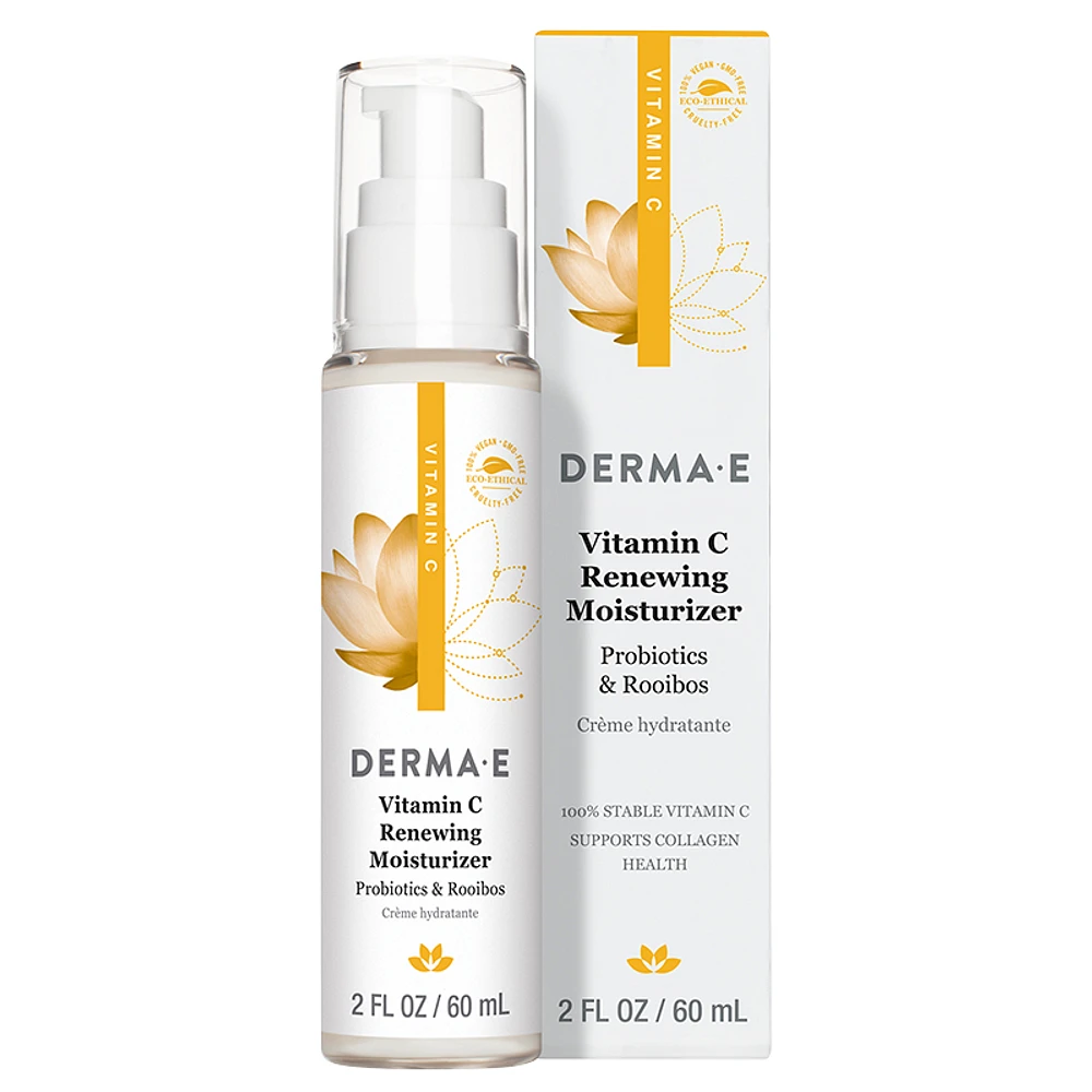 Derma E Vitamin C Probiotics & Rooibos Renewing Moisturizer Cream - 60ml