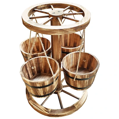 Collection by London Drugs Planter - Wagon Wheel Carousel - 45x45x60cm