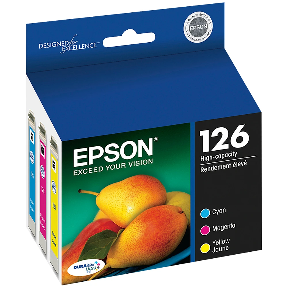 Epson 126 Durabrite Ultra High-Capacity Colour Ink Cartridge - Multi-Pack - T126520-S
