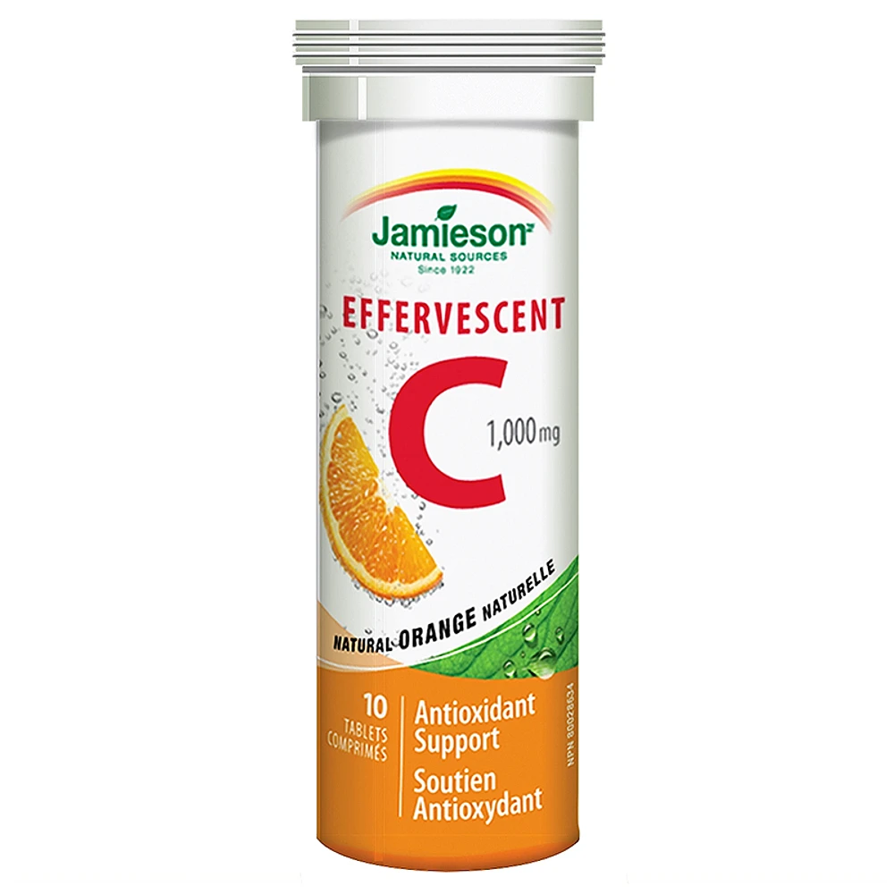 Jamieson Effervescent C 1,000 mg - Orange - 10's