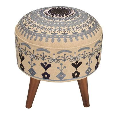 Collection by London Drugs Embroidery Foot Stool - Jalebi - 40X45CM