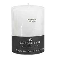 Enlighten Linen Unscented Pillar Candle