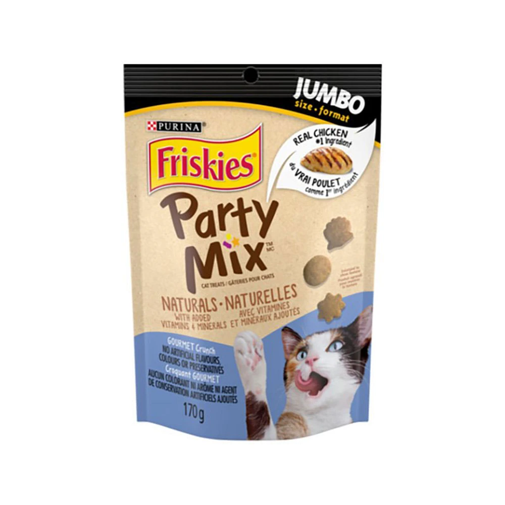 Friskies Party Mix Naturals Gourmet Crunch Treats For Cats - 170g