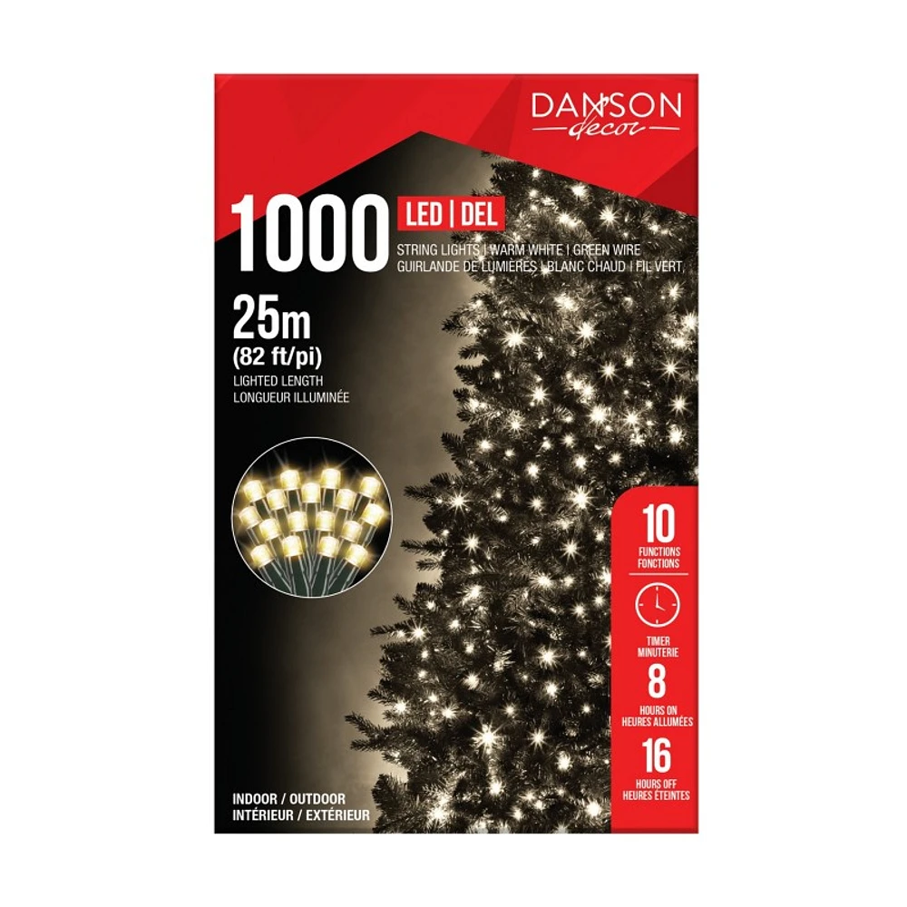 Danson Decor LED String Lights - Warm White - 25m - 1000 Lights