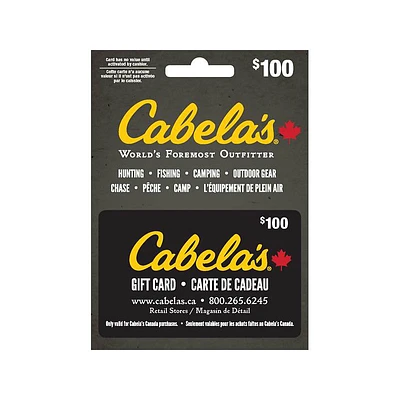 Cabelas Gift Card - $100