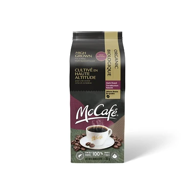 McCafe High Grown Organic Dark Roast Whole Bean Coffee - 300g