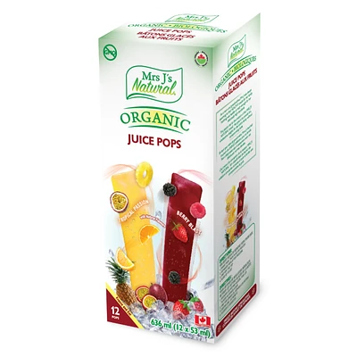 Mrs J's Organic Juice Pops Tropical -12X53ML