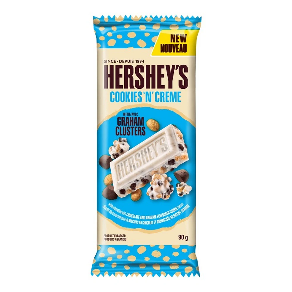 Hershey's Cookies N Creme Candy Bar - Graham Clusters - 90g