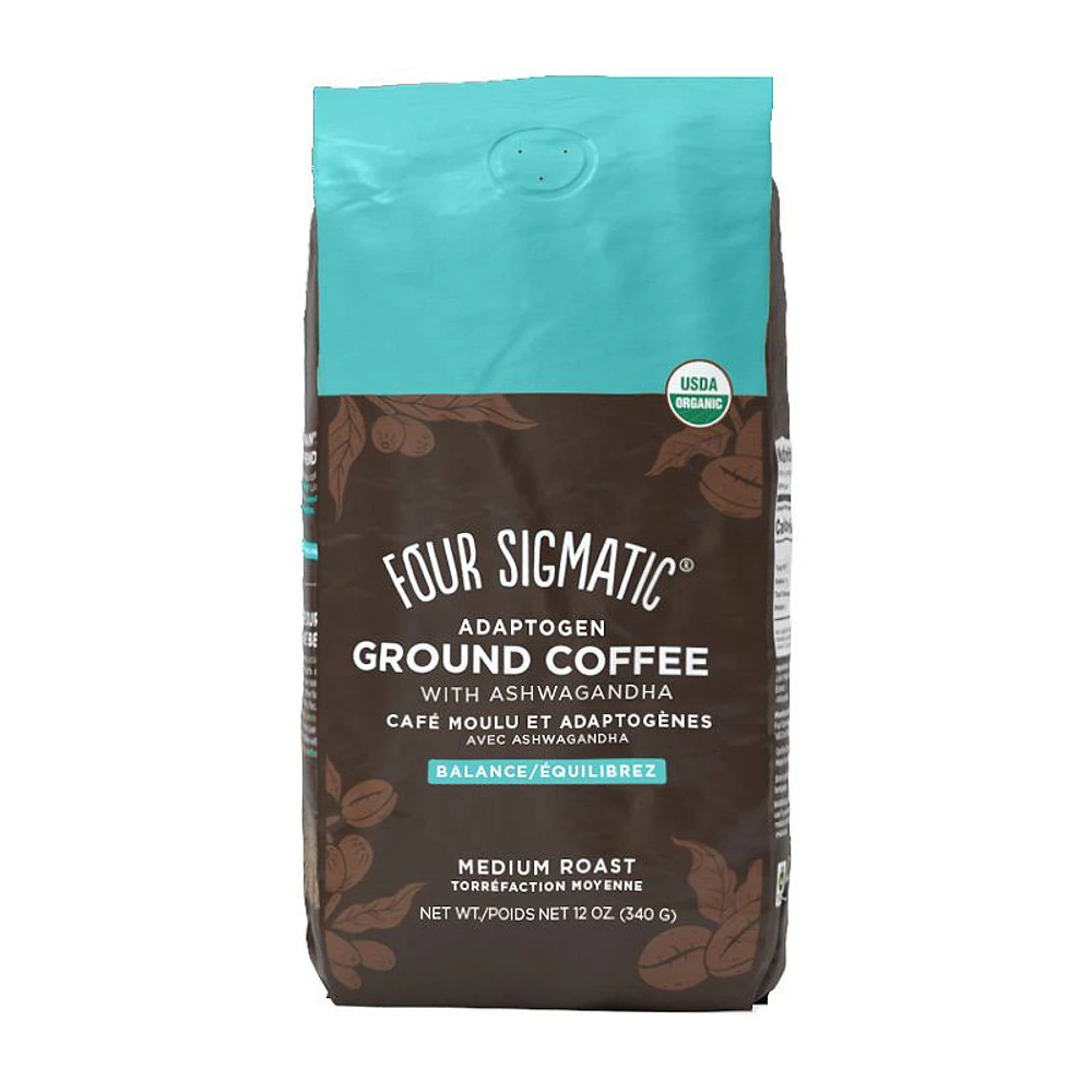 Four Sigmatic Adaptogen Medium Roast Ground Coffee with Ashwagandha - Balance - 340g