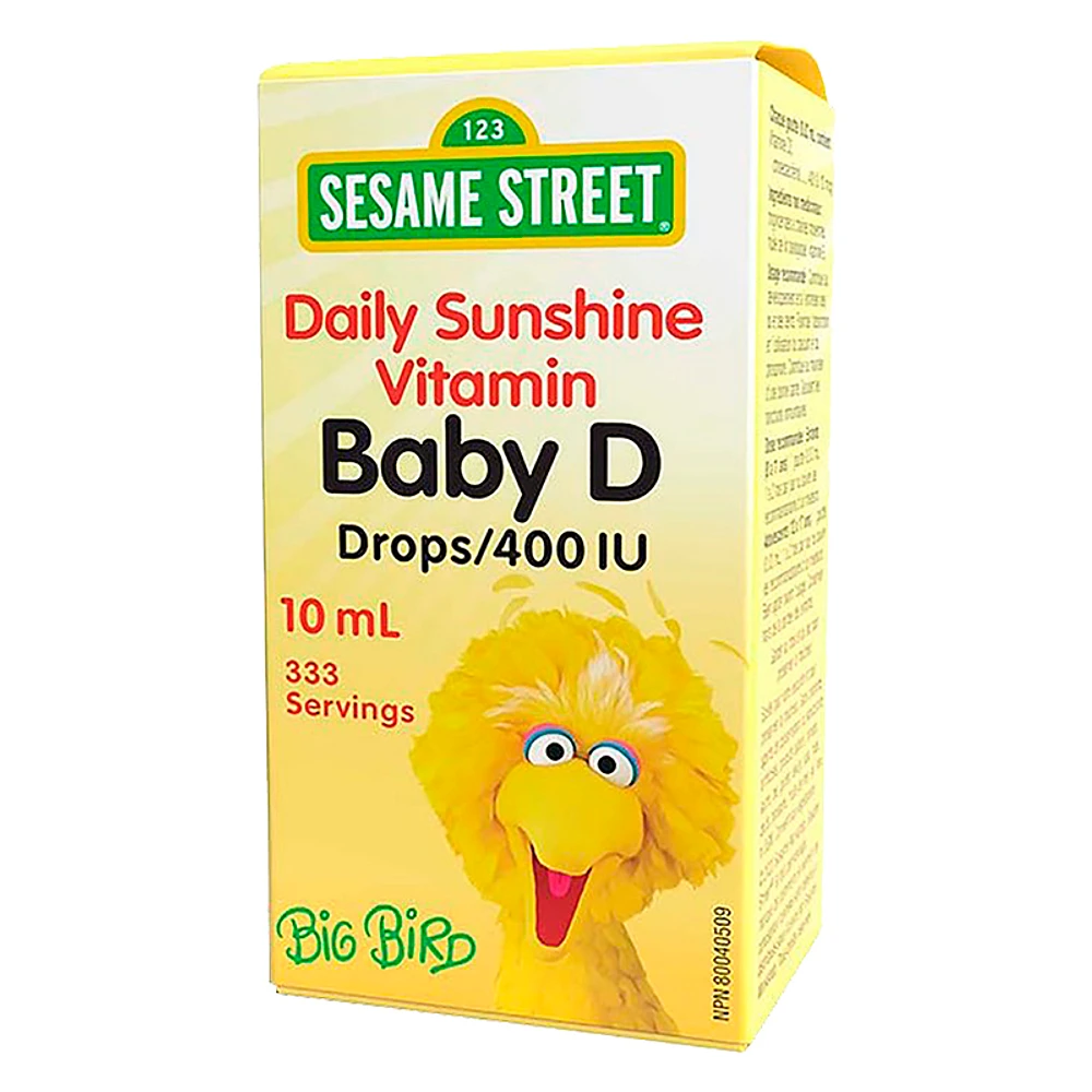 Sesame Street Daily Sunshine Vitamin D3 Drops - 400 IU - 10ml