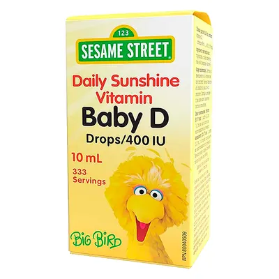 Sesame Street Daily Sunshine Vitamin D3 Drops - 400 IU - 10ml