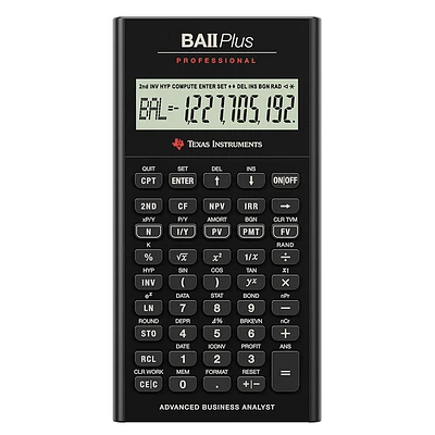 Texas Instruments Financial Calculator - BAII+PRO