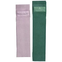 Danskin Fabric Bands - Pink/Green - Large - 2 Pack