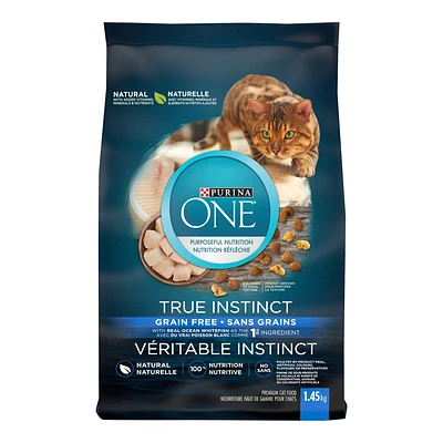 Purina One True Instinct Natural Grain Free With Real Ocean Whitefish Plus Vitamins & Minerals for Cats - 1.45kg