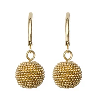 Anne Klein Pendant Pave Drop Earrings - Gold