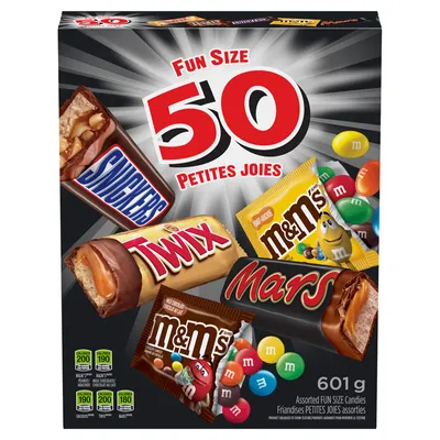 Mars, Twix, Snickers and M&M's Fun Size