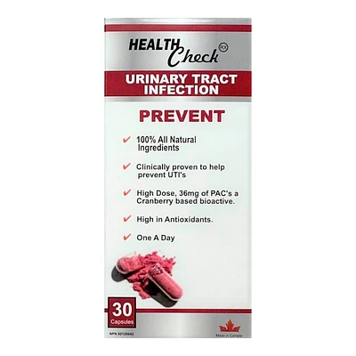 Health Check Rx Urinary Tract Infection Prevent Capsules - 30's