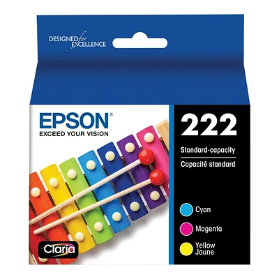 Epson 222 Multipack Ink Cartridge - Yellow, Cyan, Magenta - T222520-S