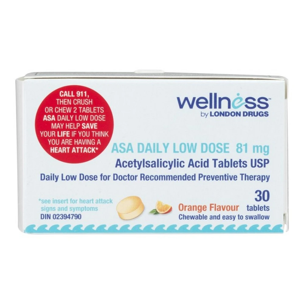 Wellness by London Drugs Acetylsalicylic Acid Tablets - 30's