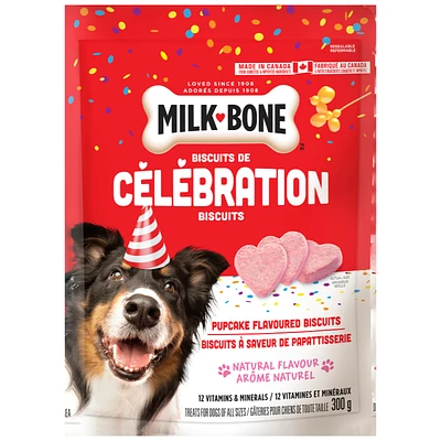 Milk-Bone Celebration Pupcake Flavoured Biscuits Dog Treat - 300g