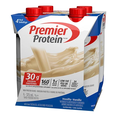 Premier Protein High Protein Shake - Vanilla - 4 x 325ml