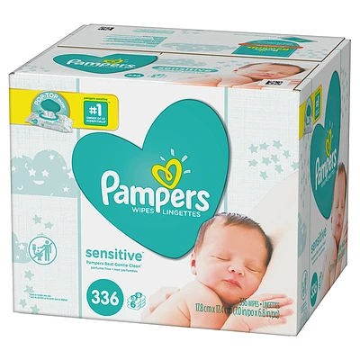 Pampers Wipes Sensitive - Unscented - 336's
