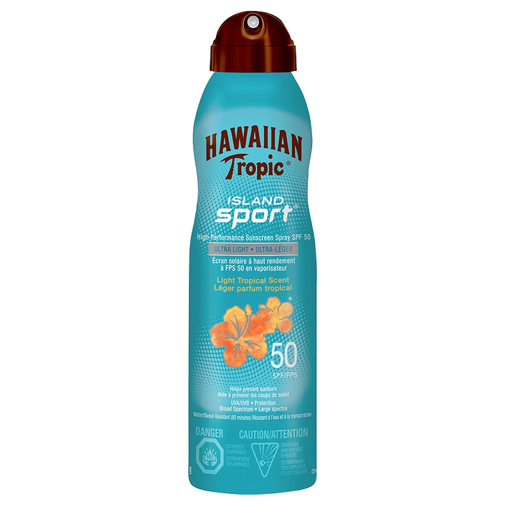 Hawaiian Tropic Island Sport Sunscreen Spray - SPF 50 - 170g